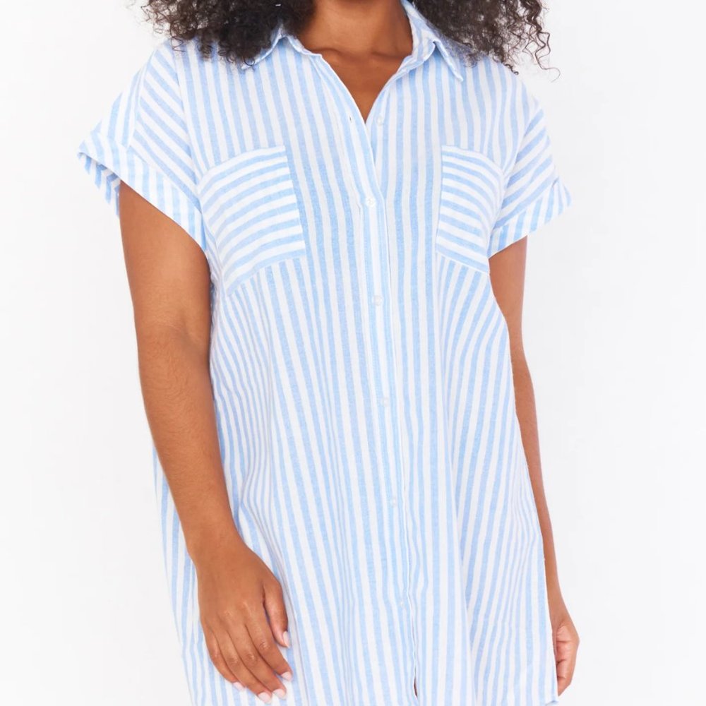 Show me your MuMu Martin Shirt Dress / Coastal Blue Strip
